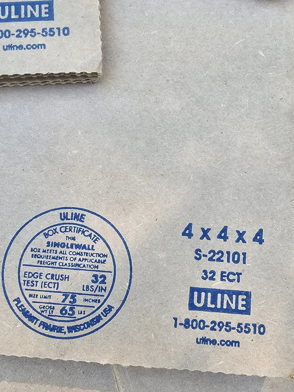18 Uline 4x4x4 Corrugated Shipping Boxes – Kraft Brown – New